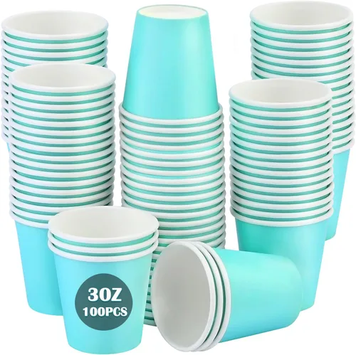 Vista 14 de Wuadua Paquete de 50 vasos de papel espresso negro de 3 onzas, resistentes y a prueba de fugas para fiestas, eventos, oficina, uso doméstico, vasos