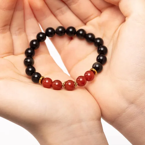Vista 25 de Pulseras de cristal con cuentas de Charka para mujer, hechas a mano con aventurina verde de 0.315 pulgadas (0.315 in), pulseras de piedra de cristal