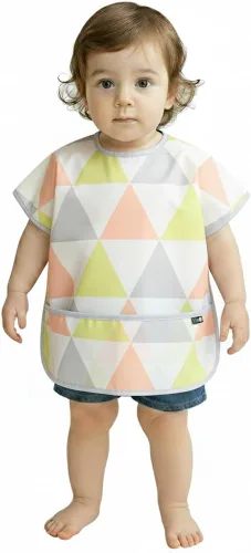 Vista 33 de Plie Short Sleeve Waterproof Bib for Toddlers – Easy Clean Feeding Apron for Mealtime, Daycare, Self-Feeding, Lightweight