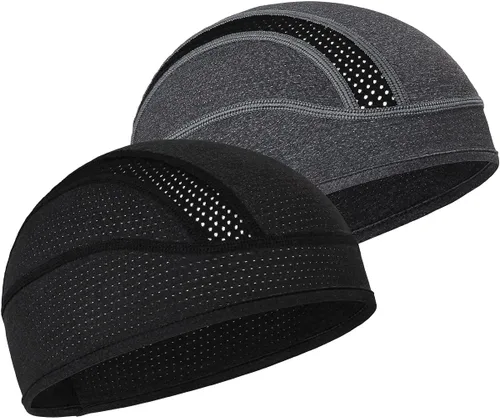 Vista 34 de Gorro con forro para casco de calavera, malla de enfriamiento para hombres y mujeres, se adapta debajo de los cascos