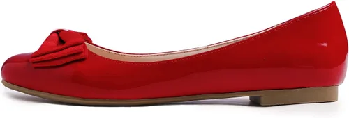 Vista 2 de Feversole - Zapatos bajos estilo ballerina para mujer, con punta redonda y lazo