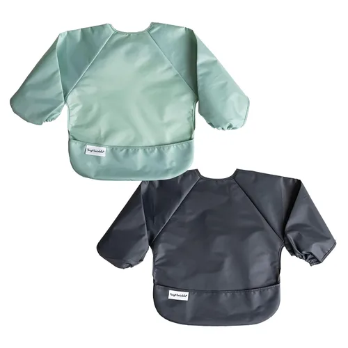 Vista 20 de Tiny Twinkle Babero de manga larga para bebés y niños pequeños Paquete de 2 baberos impermeables para comer, lavable a máquina y artículos