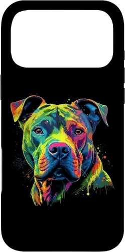 Vista 22 de Pit Bull Mom Dog Lover Colorful Artistic Pitbull Owner Women Case for iPhone 17