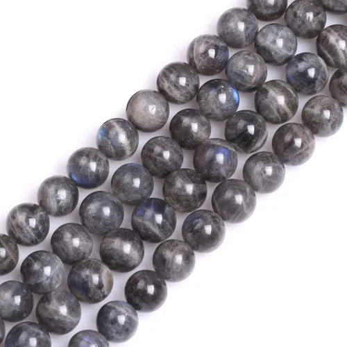 Vista 134 de GEM-Inside - 95 cuentas AA color morado oscuro de amatista de 15 pulgadas por hebra con agujero, piedras preciosas naturales y cuentas de cristal