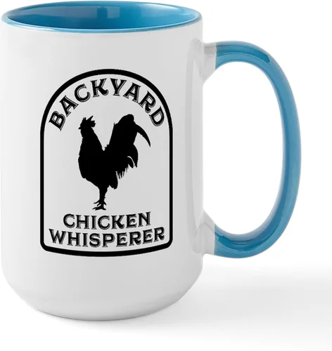 Vista 9 de CafePress Backyard Chicken Whisperer Mugs Taza de café de cerámica de 15 oz (15.0 fl oz)
