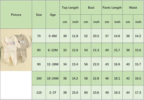 Vista 7 de Molgkyo Conjunto de 2 piezas de sudadera con estampado de letras y cuello redondo para bebé niño