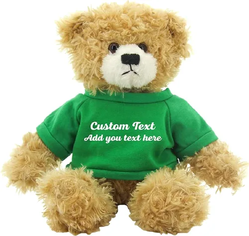 Vista 11 de Oso Brandon beige personalizado – Juguete de peluche personalizado de 12 pulgadas – Regalo perfecto de oso personalizado para graduación, San