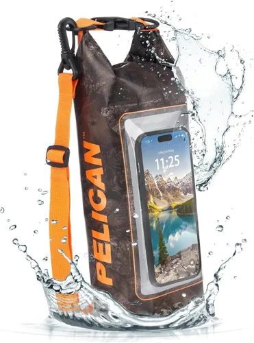 Vista 12 de Pelican Marine Bolsa impermeable IP68 de 2L con rollo superior - Mochila impermeable con funda/bolsa para teléfono - Accesorios para canotaje