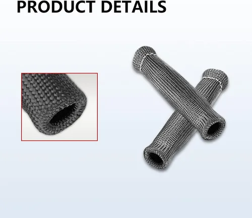 Vista 4 de 8 botas de protección de bujías, botas de alambre de bujía de 1200 grados, funda protectora de protección térmica, funda aislante de protección Negro