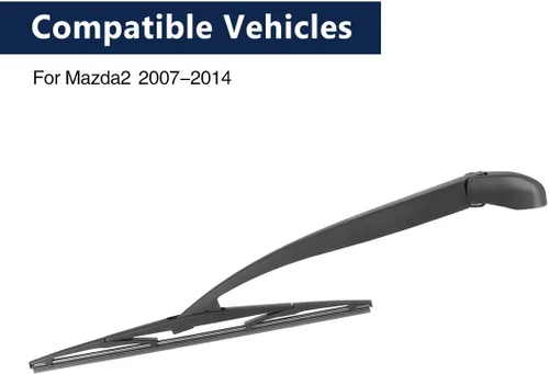 Vista 3 de X AUTOHAUX Juego de brazos de limpiaparabrisas trasero para Mazda 2 07-14 14 pulgadas 13.976 in, para Mazda 2 2007-2014
