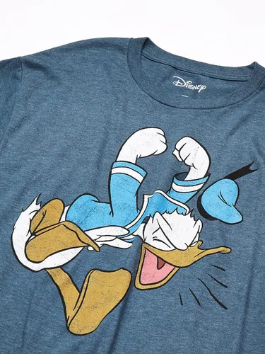 Vista 2 de Disney Camiseta tamaño matrimonial de Donald Duck Tantrum para hombre Azul Patchwork