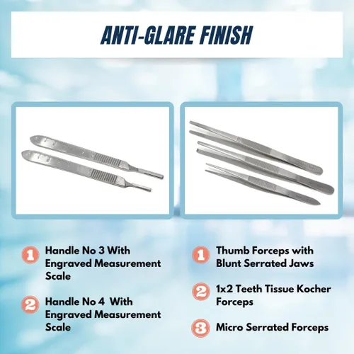 Vista 4 de IMED Scientific Kit de disección avanzada de 45 piezas, juego de disección de anatomía de laboratorio de biología, viene con cuchillas de mango