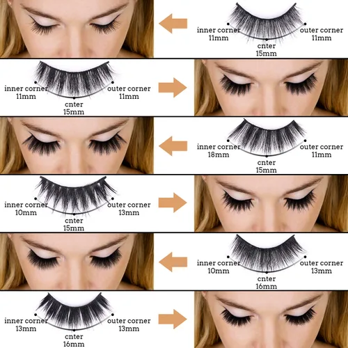 Vista 6 de AROIC Kit de 30 Pares de Pestañas Postizas - Pestañas Voluminosas 3D 6D Wispy con 6 Estilos, Aspecto Natural Suave y Ligero, Pestañas Esponjosas