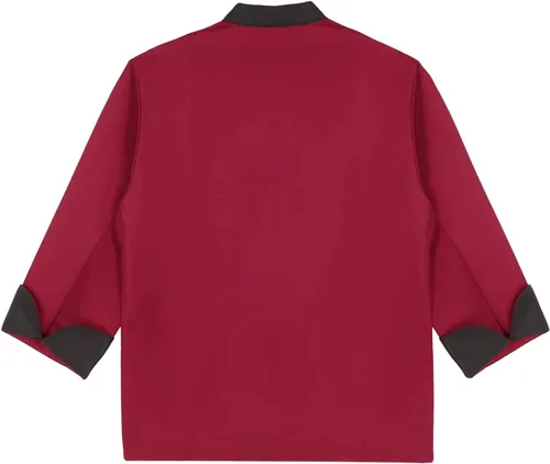 Vista 4 de Chaqueta de chef unisex para hombre, abrigo de chef para restaurante, cocina, hotel, hogar, uniforme de chef