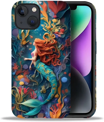 Vista 126 de DAIZAG Funda compatible con iPhone 11, hermoso color arena, patrón completo, carcasa rígida híbrida de plástico TPU + funda de protección