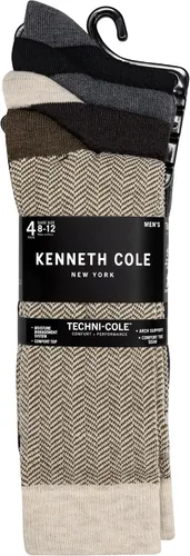 Vista 2 de Kenneth Cole Paquete de 4 pares de calcetines de vestir clásicos cómodos, multicolor, surtidos