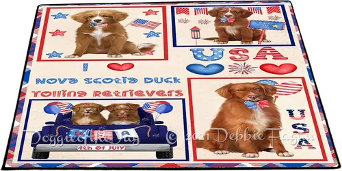 Vista 11 de Doggie of the Day Nova Scotia Duck Tolling Retriever Dogs Floor Mat - 4th of July Independence Day - Best Dog Doormat - Protector Decor - Unique