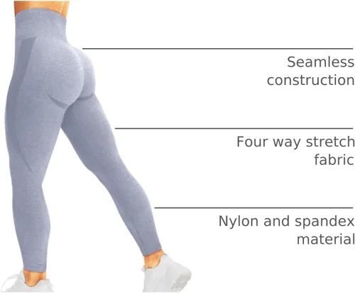 Vista 87 de HIGORUN - Leggings sin costuras para mujer, moldeadores, con diseño gráfico de sonrisas, de cintura alta, para el gimnasio, yoga o hacer ejercicio