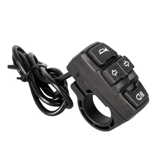 Vista 2 de Interruptor de luz delantera para motocicleta, juego de botón de señal de giro, bocina, interruptor de encendido/apagado de 3 en 1, interruptores