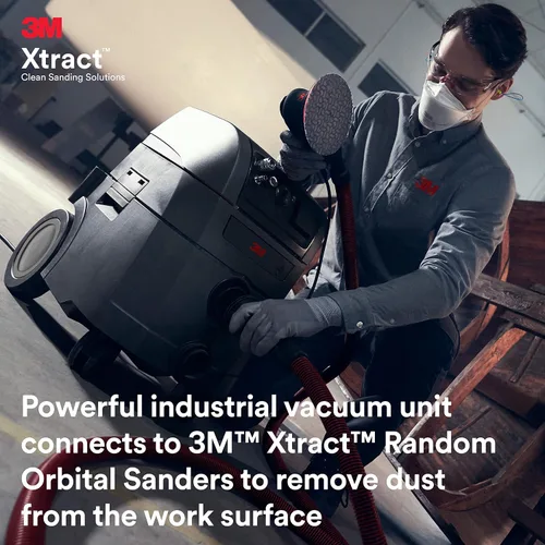 Vista 2 de 3M Xtract - Extractor de polvo portátil, 64256, 9 galones/35 litros, aspiradora industrial con limpieza automática de filtro sin interrupción