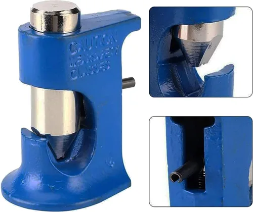 Vista 6 de Herramienta engarzadora de martillo, crimpadora de martillo sólido para batería y cables de soldadura, calibre de cable de 16 AWG a 4/0 (azul)