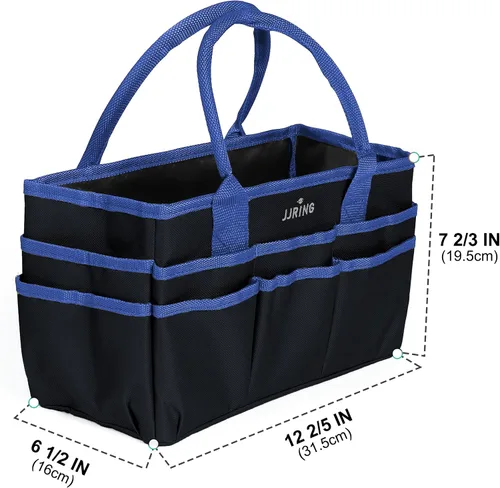 Vista 5 de Jjring Fundamental Organizer - Bolsa de nailon 600D para artistas, borde azul