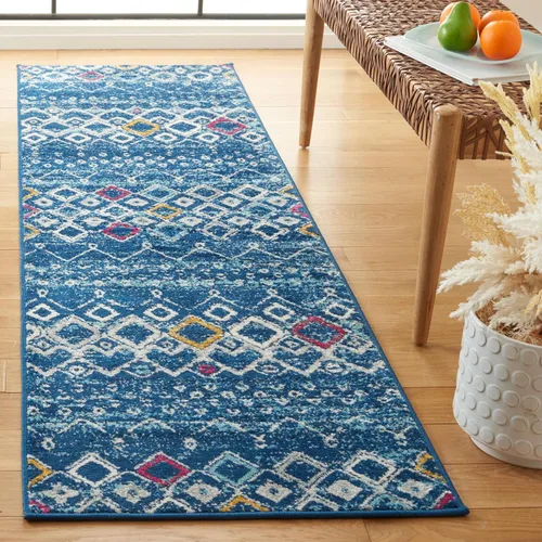 Vista 60 de SAFAVIEH Amsterdam Collection Alfombra Decorativa - 2.3 pies x 4 pies, Negro & Multi, Diseño Marroquí Bohemio, Sin Desprendimiento y Fácil Cuidado