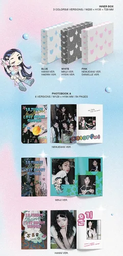 Vista 2 de BOLSA DE PLAYA BUNNY Ver. NEWJEANS GET UP 2º EP Álbum HAERIN Ver. K-POP SELLADO