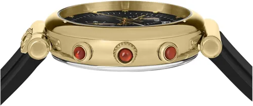 Vista 2 de Salvatore Ferragamo Reloj de cuarzo con cronógrafo de acero inoxidable para mujer con correa de silicona negro 20 Modelo SFYB00221