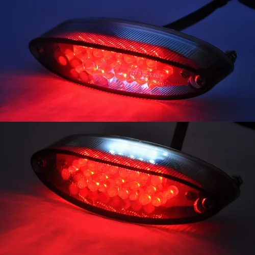 Vista 3 de Luz trasera de freno y funcionamiento de motocicleta de 12V 28 LED, luces de matrícula compatibles con motocicleta Cruiser, ATV, Banshee Warrior YFZ