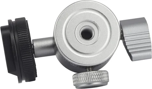 Vista 5 de Adaptador de cabeza de bola mini trípode de 360 grados giratorio Pan 90 ° Tilt con soporte de zapata fría con tornillo de 1/4 "para cámaras réflex