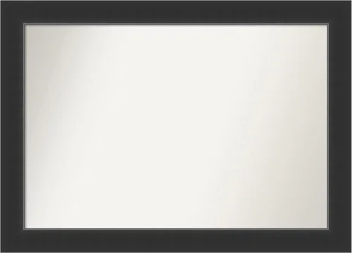 Vista 58 de Amanti Art Espejo personalizado, espejo de baño negro Astor, espejo de pared o espejo de tocador de baño sobre el fregadero (25 x 25 pulgadas)