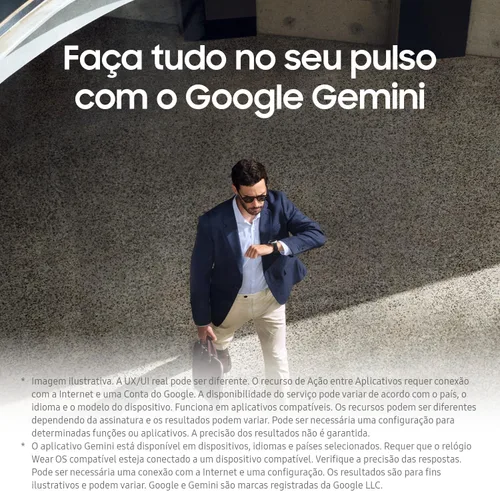 Vista 9 de SAMSUNG Galaxy Watch 8 1.732 in Reloj inteligente AI con AMOLED de 1.47 pulgadas, Wear OS 6, Wi-Fi, Bluetooth, frecuencia cardíaca, rastreador