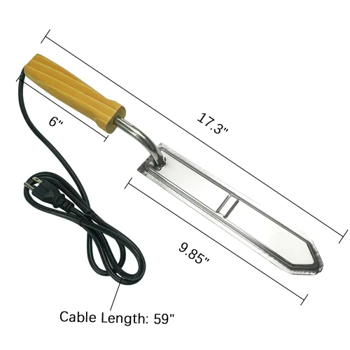 Vista 2 de Raspador de miel de calefacción eléctrica para peines de miel, extractor de raspador de miel eléctrico, equipo de apicultura, raspador de miel