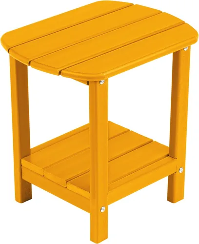 Vista 8 de Mesa auxiliar nalone Adirondack 16.5" Mesa lateral de exterior de plástico HDPE Doble mesa auxiliar Adirondack Mesa pequeña para patio (Aruba)