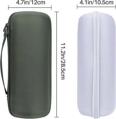 Vista 7 de Carcasa Rígida Lebakort Compatible con Altavoz JBL Charge 5 Charge 4 Impermeable (Carcasa Negra)