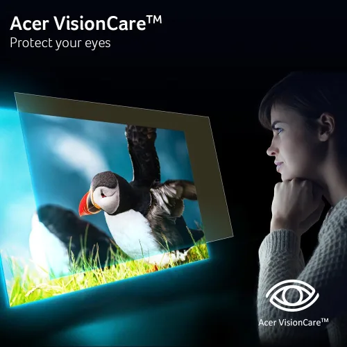 Vista 10 de acer SH242Y Ebmihux Monitor ultrafino de 23.8 pulgadas Full HD 1920 x 1080 para oficina en casa AMD FreeSync 1ms VRB 100Hz Zero Frame Altura