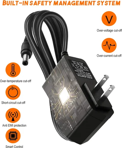 Vista 3 de Adaptador de fuente de alimentación de 5V 1A CA 100-240V a CC 5 voltios 1 Amp 0.8A 0.5A Transformador de CA/CC Cable de alimentación universal