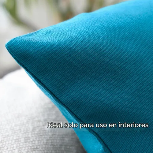 Vista 5 de Encasa Homes - Juego de 2 fundas de almohada, 16 x 16 pulgadas, lona de algodón teñidas, cuadradas, decorativas, para sofá, silla, cama y hogar Azul