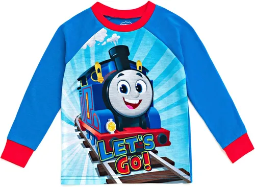 Vista 4 de Thomas & Friends Conjunto de pijama de 3 piezas para niños pequeños a niños pequeños