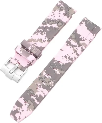 Vista 75 de Correa de camuflaje para Omega Moon Curvo Extremo Pulsera de goma de silicona Hombres Mujeres Sport Watch Band Accesorio 0.787 in