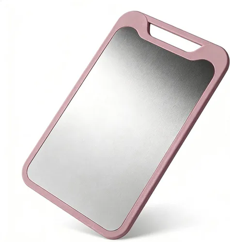 Vista 10 de Tabla de cortar de doble cara, tabla de cortar de acero inoxidable, tabla de cortar carne para cocina, tabla de cortar grande para frutas y verduras