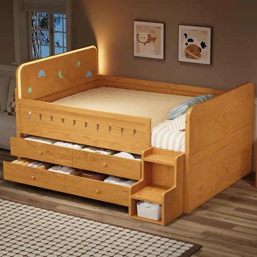 Vista 14 de Harper & Bright Designs - Cama infantil individual con barandillas