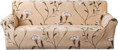 Vista 7 de MBROS Funda de sofá de alta elasticidad, funda de sofá con estampado de elastano de 1/2/3/4 plazas, protector de muebles suave y lavable para sala