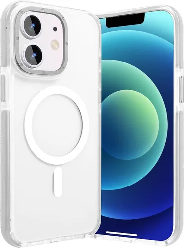 Vista 7 de Funda magnética diseñada para iPhone 11, [probada contra caídas de grado militar] [compatible con MagSafe] Funda protectora delgada translúcida mate