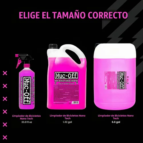 Vista 7 de Muc Off Nano Tech - Limpiador de bicicletas, 25 litros Tecnología nano avanzada, fórmula alcalina, segura en fibra de carbono, limpiador