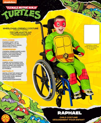 Vista 4 de Rubies - Disfraz de Tortugas Ninja Mutantes Adolescentes: Rafael para niños, talla S