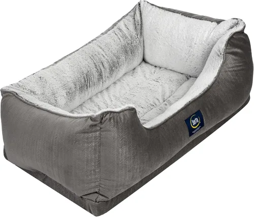 Vista 11 de Cama ortopédica para mascotas Serta Cuddler para perros – Marrón chocolate (grande)