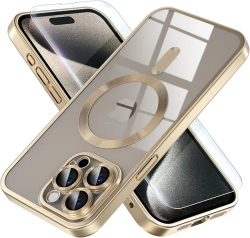 Vista 89 de Misea Funda magnética para iPhone 14 compatible con MagSafe [nunca amarillenta] [protección contra caídas de grado militar] protector completo