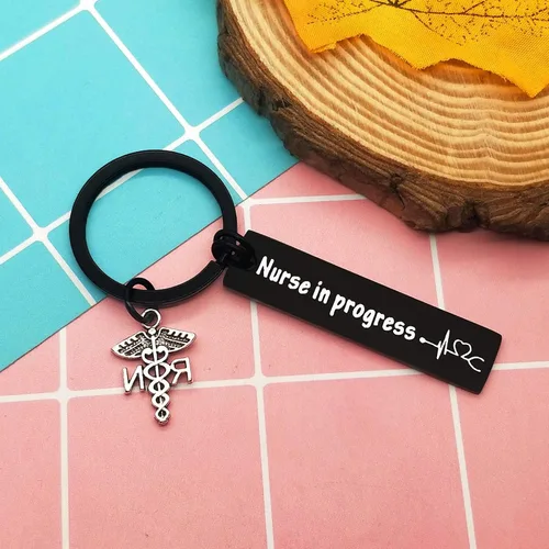 Vista 3 de Regalo para enfermera, llavero para enfermera, joyería de enfermería, regalo de estudiante de medicina, regalo inspirador para enfermeras, regalo